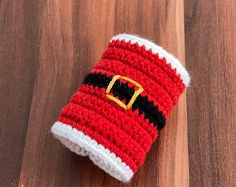 Santa Napkin Ring Crochet Pattern PDF For Christmas Table Setting, Handmade Dinner Serviette Holder