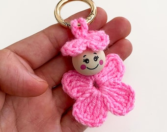 Crochet Angel Keychain PDF Pattern, DIY Guardian Charm Tutorial, Handmade Key Ring Instruction