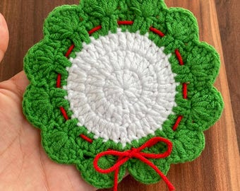 Crochet Christmas Coaster Pattern – Festive Holiday Table Decoration PDF