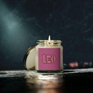 Leo Sternzeichen Duftkerze, Astrologie Geschenk, Raumduft Dekor, Geburtstagskerze, Self-Care Geschenk, Leo Saison Feier