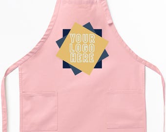 Custom Logo Apron, Personalized Apron with Pockets, Custom Text Apron, Kids Apron, Youth Apron, Toddler Apron