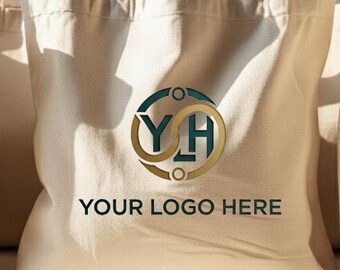 Custom Tote Bag, Personalized Tote Bags, Promotional Tote Bag, Your Text, Image, Trade Show Gift Bag, Custom Shopper, Shopping Bags