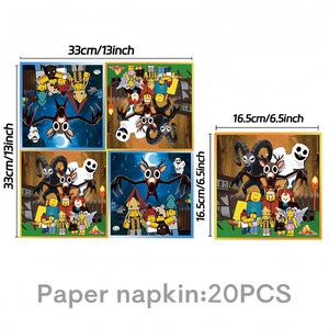 99 Nights in the Forest Birthday Party Decor Set | Banner, Backdrop, Balloons, Cake Topper & Tableware | Magical Kids Gamer Party Supplies 20PCS Paper Napkin