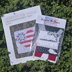 PRECUT Heart of the Brave Kit (Epp) English Paper Piecing by SewRissa Quilt block