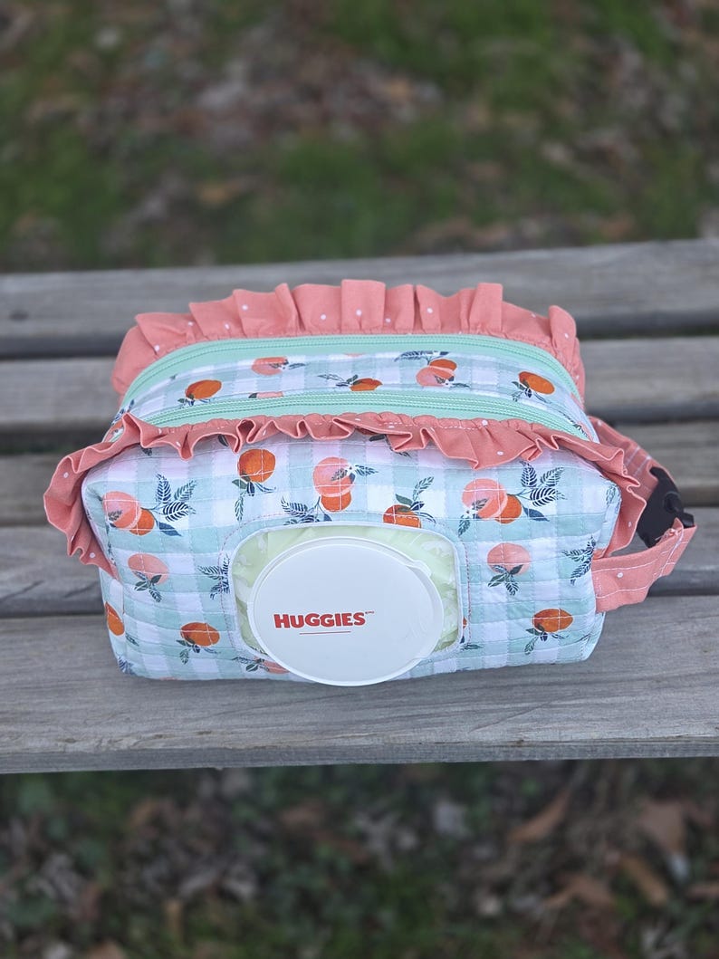 cherry-gingham-diaper-pouch-grab-and-go-nappy-bag-etsy