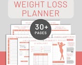 Weight Loss Planner Printable, Fitness Tracker PDF, Weight Loss Planner Digital, Fitness Journal, Printable Diet Log, Weight Tracker