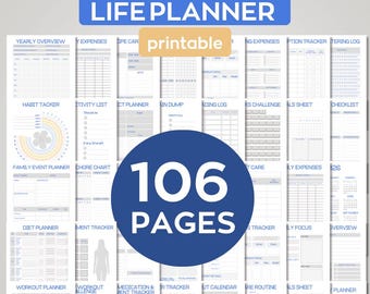 ADHD planner afdrukbare pdf ADHD levensplanner A4 digitale planner ADHD levensplanner volwassen afdrukbare pdf, ultieme levensplanner afdrukbaar