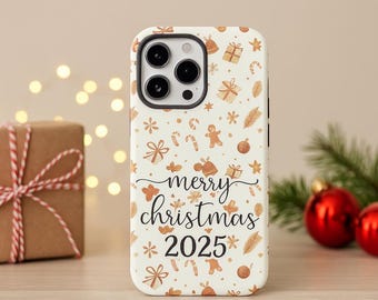 Kersttelefoonhoesje 2025, Merry Christmas-telefoonhoesje 2025, telefoonhoesje cadeau voor iPhone 17 16 15, Samsung-telefoonhoesje, Google Pixel-hoesje