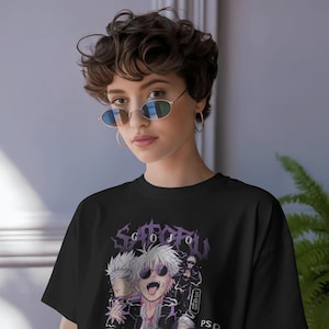 Gojo Jujutsu Kaisen inspired Anime T-Shirt Unisex, Japanese Manga Graphic Tee, Otaku Streetwear Gift for Men/Women