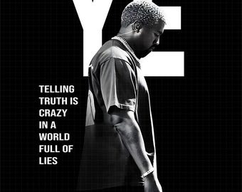 Kanye West Rapper PNG Design (Digital Download)