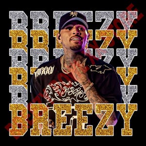 Chris Brown PNG: Breezy Bowl T-Shirt Design (Digital Download)