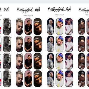 Chris brown waterslide decals 40mm length