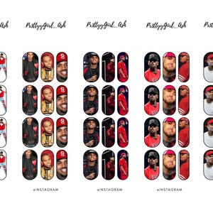 Chris Brown Waterslide Decals (Red Snake Set) 30mm length