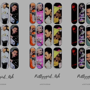 Chris brown Waterslide Decals (Compton Set) 50mm length