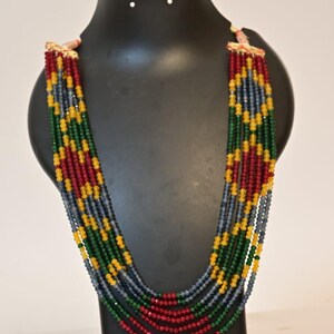 Handmade Multi-Colored Beaded Necklace – African-Inspired  Necklace – Boho Fashion Jewelry –  Necklace for Festivals & Special Occasions