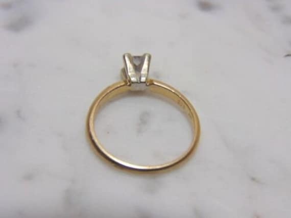 Womens Vintage Estate 14k Yellow Gold Diamond Eng… - image 5