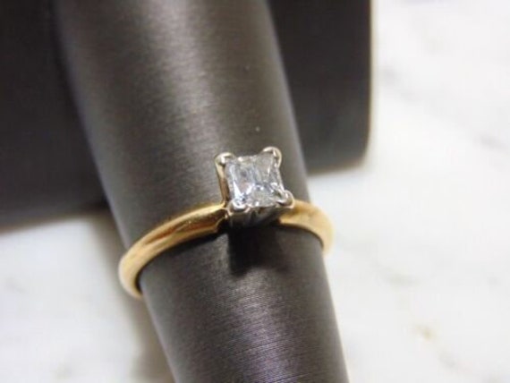 Womens Vintage Estate 14k Yellow Gold Diamond Eng… - image 1