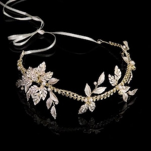 Rhinestone Bridal Headpiece: Vintage Wedding Forehead Band