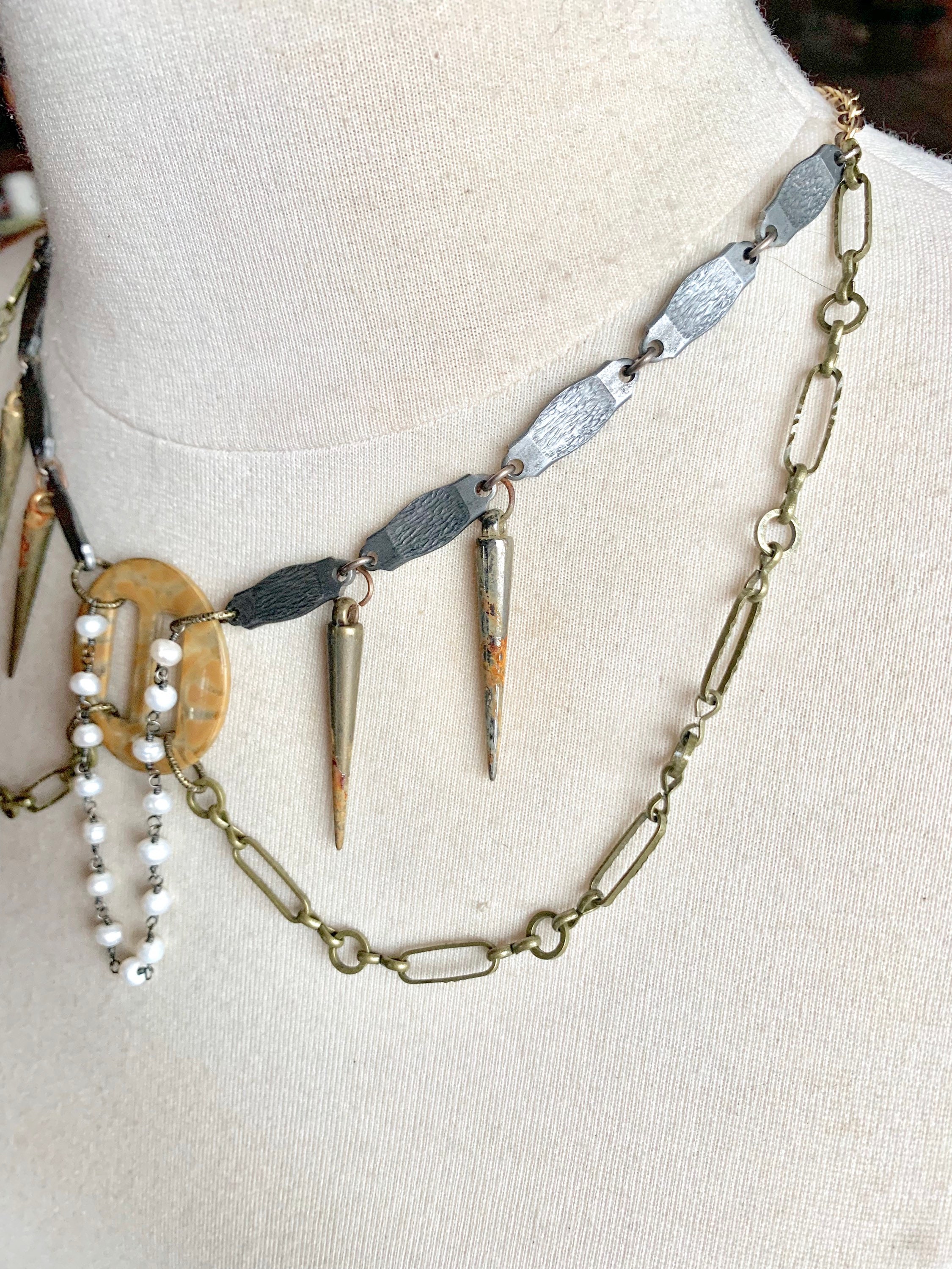 Victorian collar adjustable length necklace