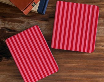 Red Stripe Kindle Case, Kobo Case, Auto Wake/Sleep Protective Ereader Sleeve for Kindle Paperwhite 10th 11th 12th Gen and Kobo Clara Libra