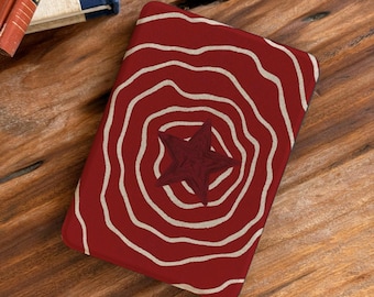 Red Star Ripple Soft Case for Kindle Paperwhite 12th 11th, 2024 Cover, Kobo Clara Libra Sleeve, Abstract Holiday Reader