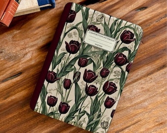 Vintage Floral Tulip Kindle Case 2024 Paperwhite 11th Cover,Retro Botanical Notebook Design Kobo Libra & Clara Case, Colorsoft Ereader Cover