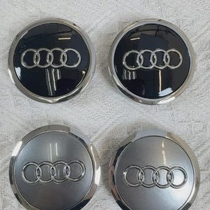 Set Audi Nabendeckel Emblem 4 Nabenkappen für 60 MM / 61 MM / 68 MM / 69 MM / Badges