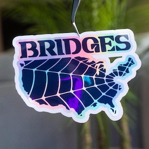 Death Stranding - Bridges Logo - Holographic Vinyl Sticker - Continent Version
