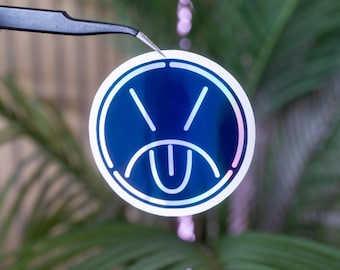 Death Stranding - Not Happy Sign - Holographic waterproof vinyl sticker