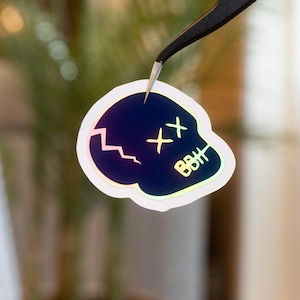 Death Stranding - Norman Reedus - Big Bald Head Logo - Holographic waterproof vinyl sticker