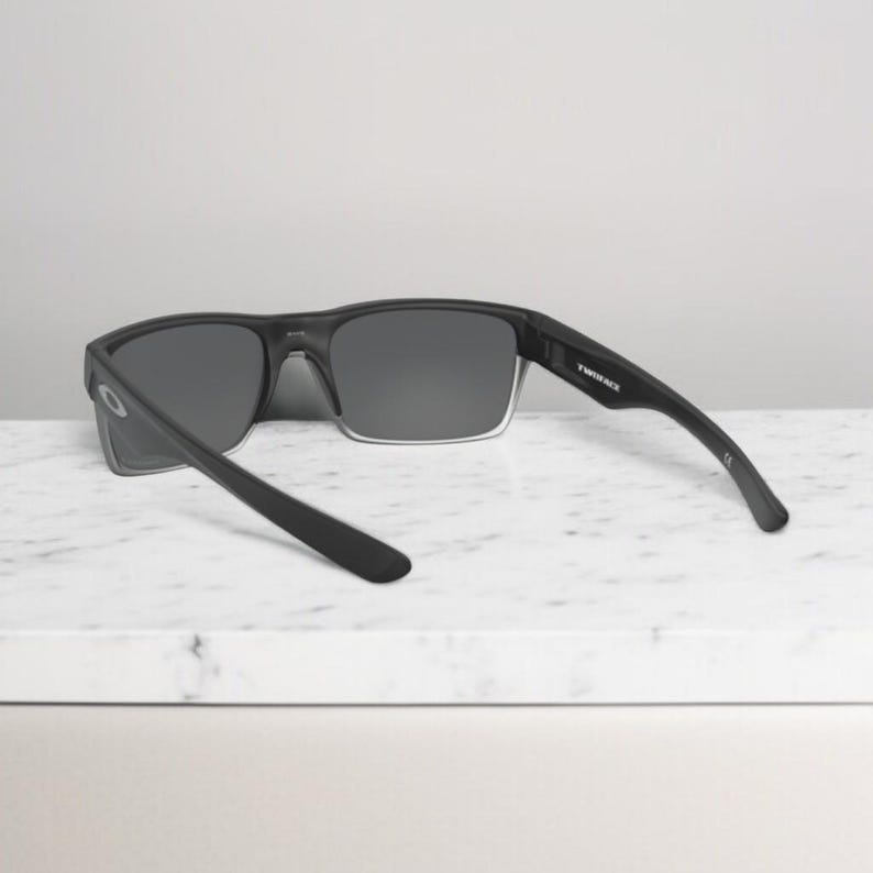 NEW*Oakley Two Face Black-Silver/Grey Polarized Sunglasses 9189-46 image 7