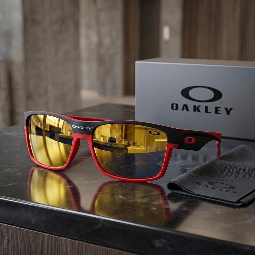 Oakley Black and Red Sunglasses with Yellow Lenses oakley blade - TikTok Shop main image 2