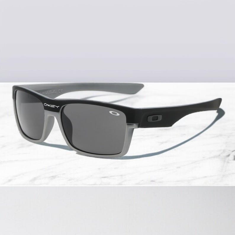 NEW*Oakley Two Face Black-Silver/Grey Polarized Sunglasses 9189-46 image 9