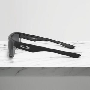 NEW*Oakley Two Face Black-Silver/Grey Polarized Sunglasses 9189-46 image 6