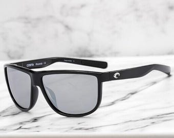 NUEVAS* Gafas de sol polarizadas Costa Del Mar Style Rincondo Like 6S9010 con montura negra y lentes grises