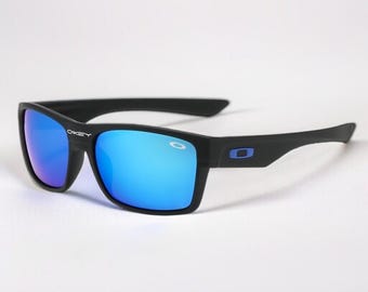 NEW* Oakley Two Face Black Matte POLARIZED Sapphire PRIZM Sunglass 9189-46