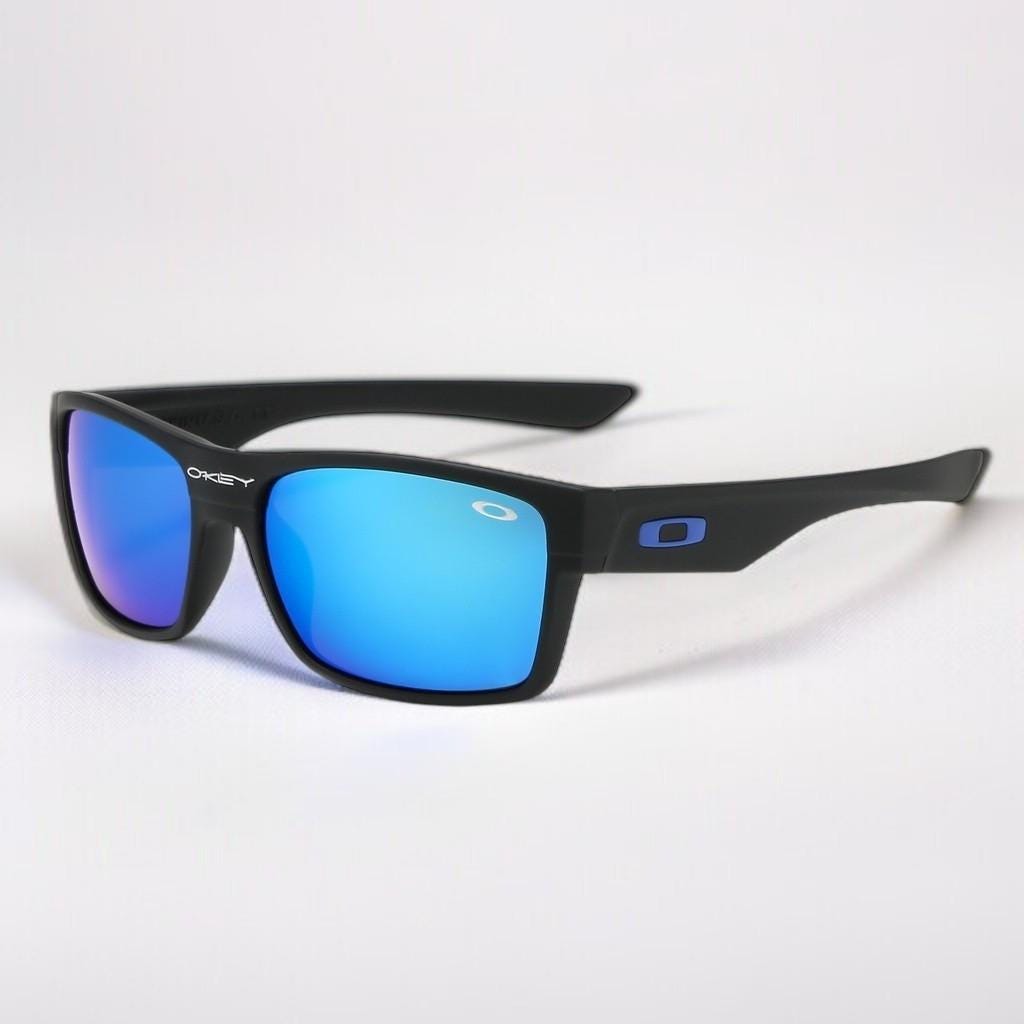 NEW* Oakley Two Face Black/ Blue POLARIZED Sunglass 9189-46 - Etsy