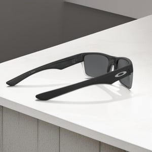 NEW*Oakley Two Face Black-Silver/Grey Polarized Sunglasses 9189-46 image 4