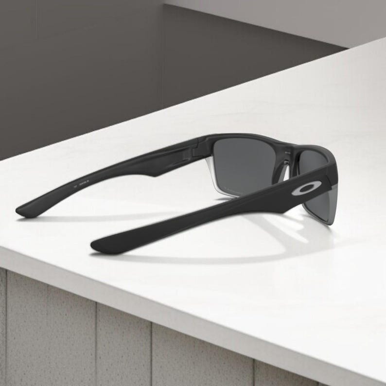 NEW*Oakley Two Face Black-Silver/Grey Polarized Sunglasses 9189-46 image 4