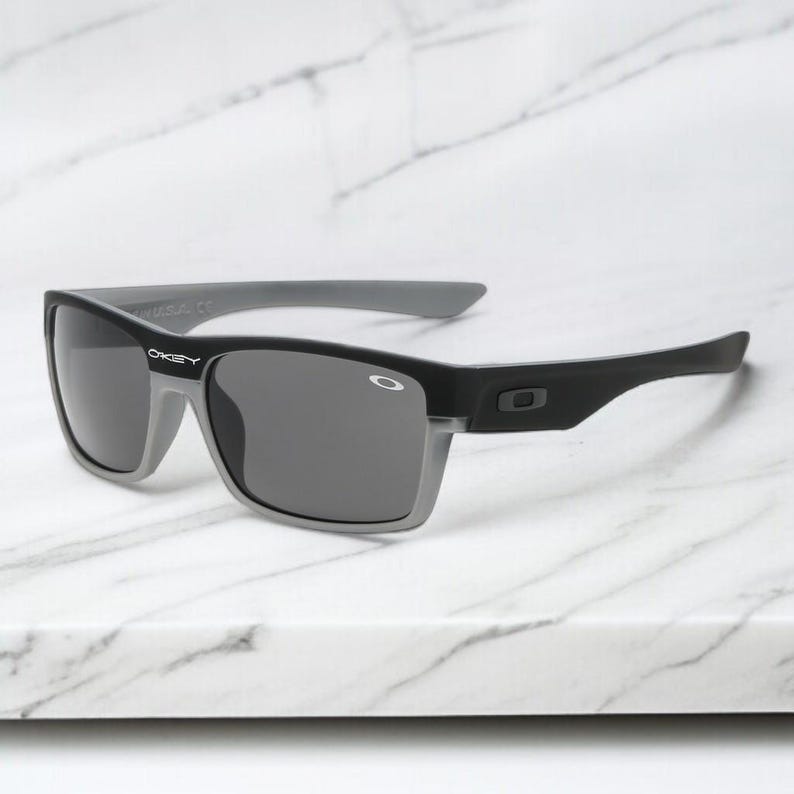 NEW*Oakley Two Face Black-Silver/Grey Polarized Sunglasses 9189-46 image 15