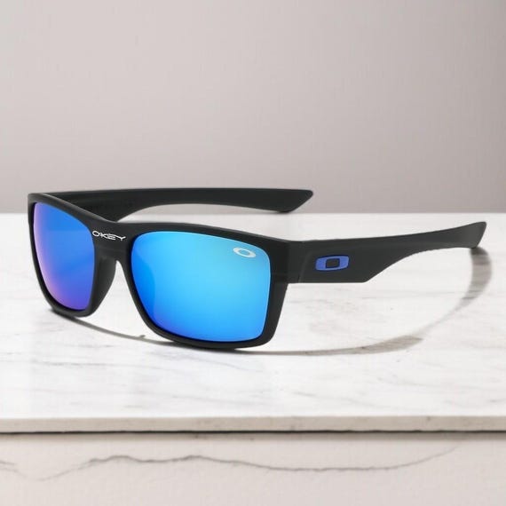 NEW* Oakley Two Face Black/ Blue POLARIZED Sunglass 9189-46 - Etsy