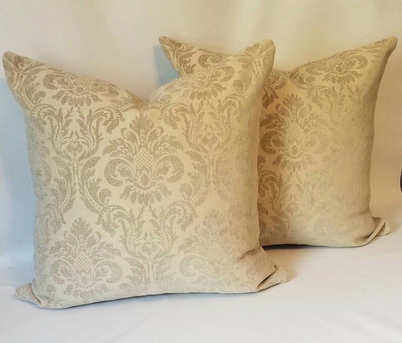 Creamy Ivory Decorative Pillow Covers 22x22 Set of 2 Etsy
