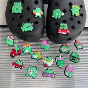Frog Croc Charms–Cute Frog Shoe Charms for Crocs, Sandals & Clogs, Fun Summer Accessories