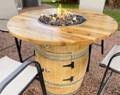 Rustic Wine Barrel Fire Pit β’ Propane Outdoor Patio Heater