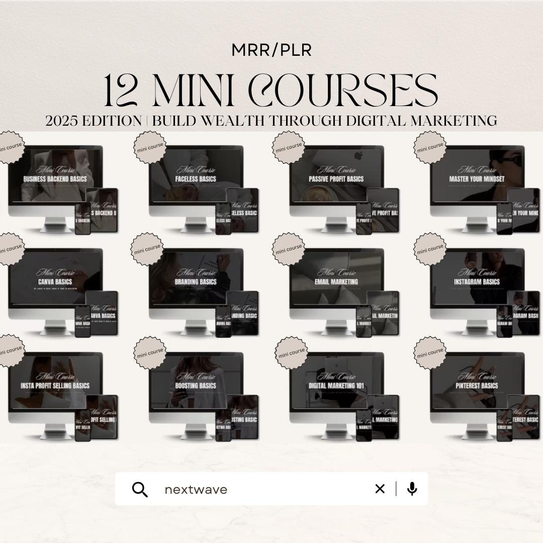 Digital Marketing Mini Course Bundle: Master Resell Rights (canva ...