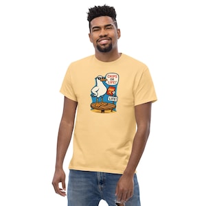 Chips or Life Seagull Shirt: Funny Coastal Humor Graphic Tee