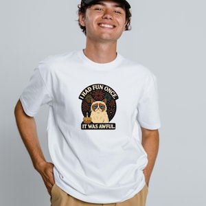 Grumpy Cat Birthday T-Shirt: Funny Sarcastic Kitty Tee
