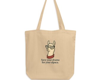 CafePress FA La La Llama Canvas Tote Bag – Reusable Natural Shopping Bag