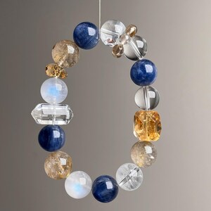 Bracelet de guérison en cristal doré pour cheveux : richesse des cinq éléments, soulagement de l&#39;anxiété