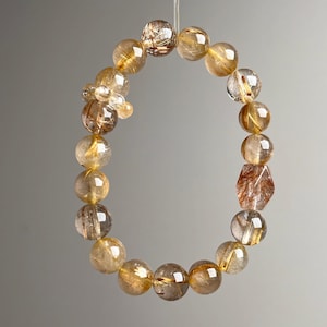 Bracelet de guérison en cristal pour cheveux en cuivre : la richesse des cinq éléments
